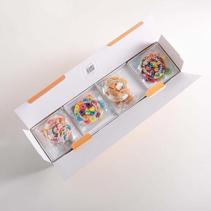 Mini Mix Funny Cereal Bowl Scented Soy Vegetable Wax Candles for Birthday Party Wedding Favor (4pcs/Pack)