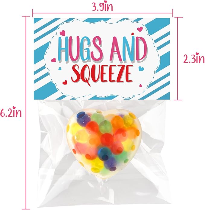 24Pack Valentines Day Cards with Heart Balls Valentines Day Gifts for Kids Valentines Exchange Cards for Boys Girls School Classroom Party Favors