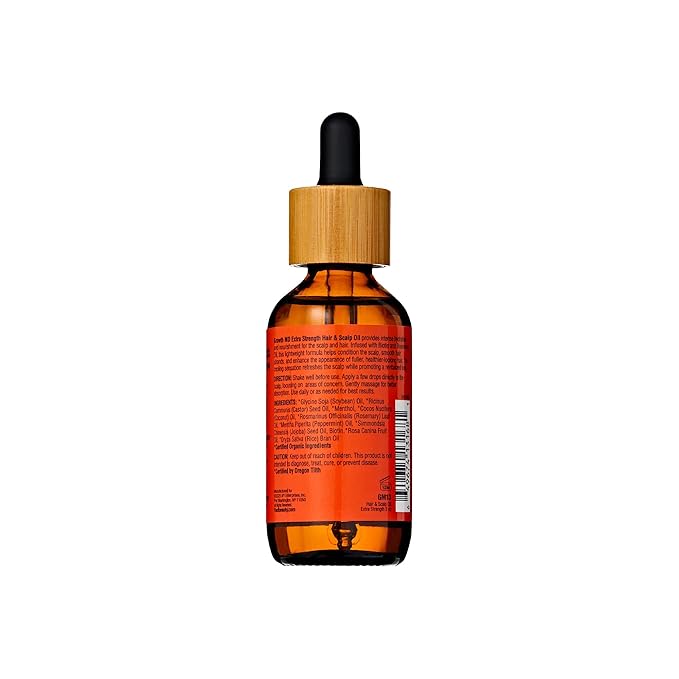 Red By Kiss Growth MD Strengthening Hair Oil with Biotin Rosemary for Hair Growth & Thinning, Cooling Scalp Treatment, Strengthens & Thickens Hair, Soothes Irritation (2 Fl Oz)