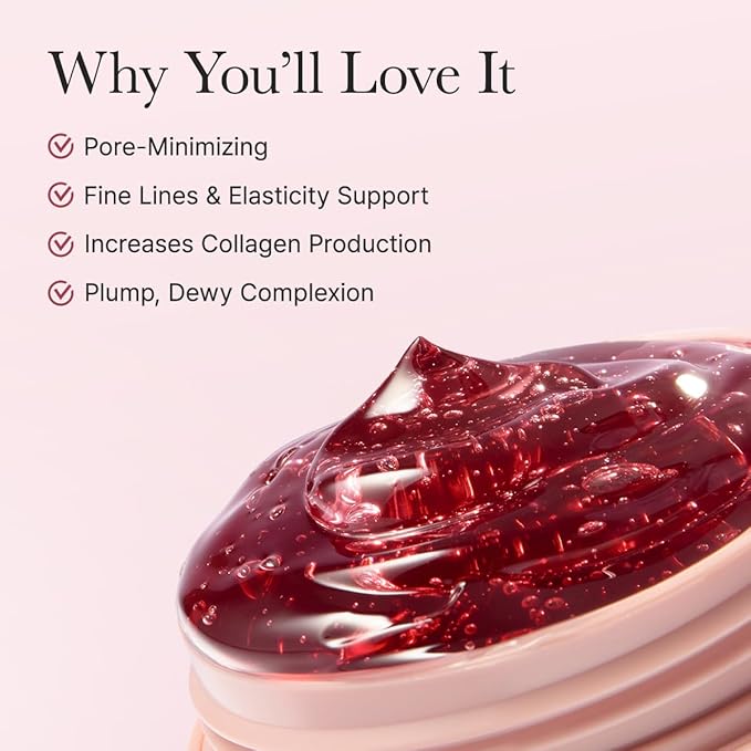 Arencia Overnight Red Smoothie Face Serum, Glowing & Soothing with 30% red collagen, Niacinamide, Peptide, Vitamin E