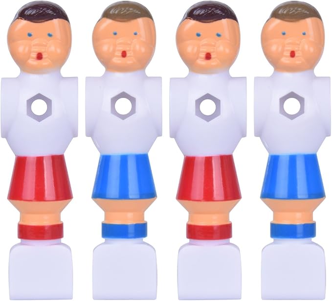 4Pcs Rod Foosball Soccer Table Football Men Player Replacement Parts(Red+Blue)