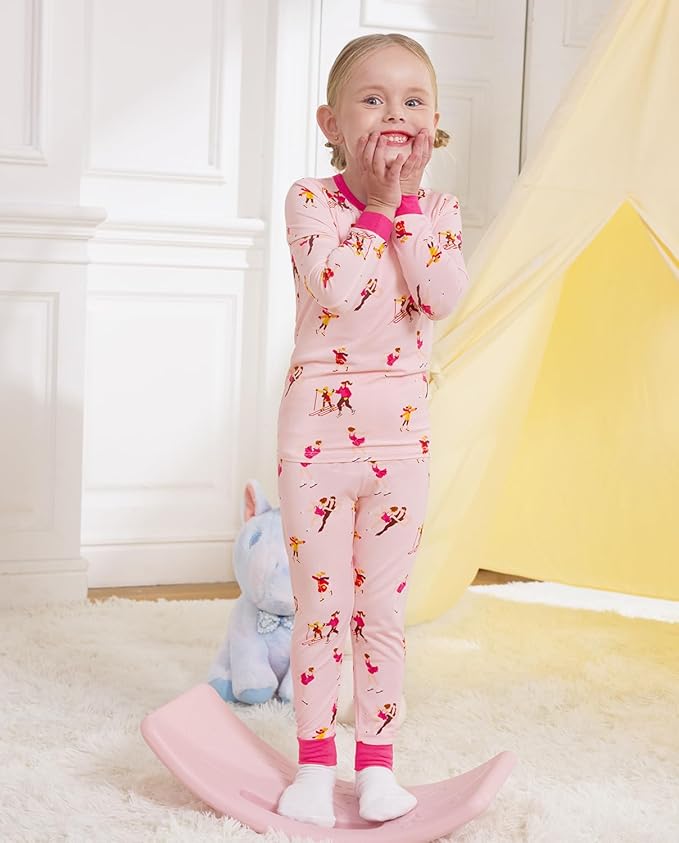Bamboo Viscose Toddler Girls Kids Pajamas Unicorn Mermaid Pjs Long Sleeve Snug fit 12M-8Y 2pcs Soft Jammies