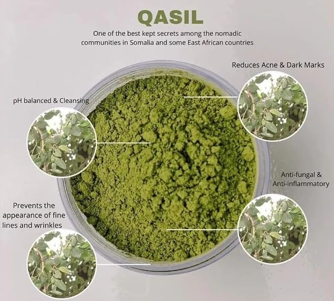 Qasil Powder Organic Qasil Powder for Glowing Skin Qasil Herbal Skin Care Pure Qasil Powder Somali Qasil Powder