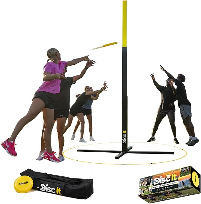 Indoor & Outdoor Team Game – Original Flying Disc Toss Sport - Fun For Events & Gatherings - Play At The Beach, Backyard, Park, Tailgates - Quick Easy 3 Minute Setup – For All Ages