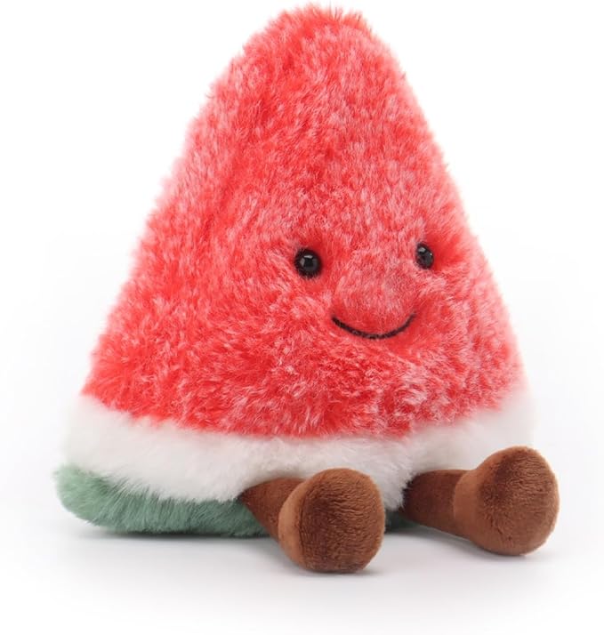 Apricot Lamb Toys Food Plushies Plush Fresh Watermelon Stuffed Fruit Soft Cuddly Perfect for Child