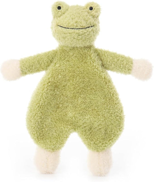 Apricot Lamb Stuffed Animals Security Blanket Green Frog Infant Nursery Character Blanket Luxury Snuggler Plush 10 Inches