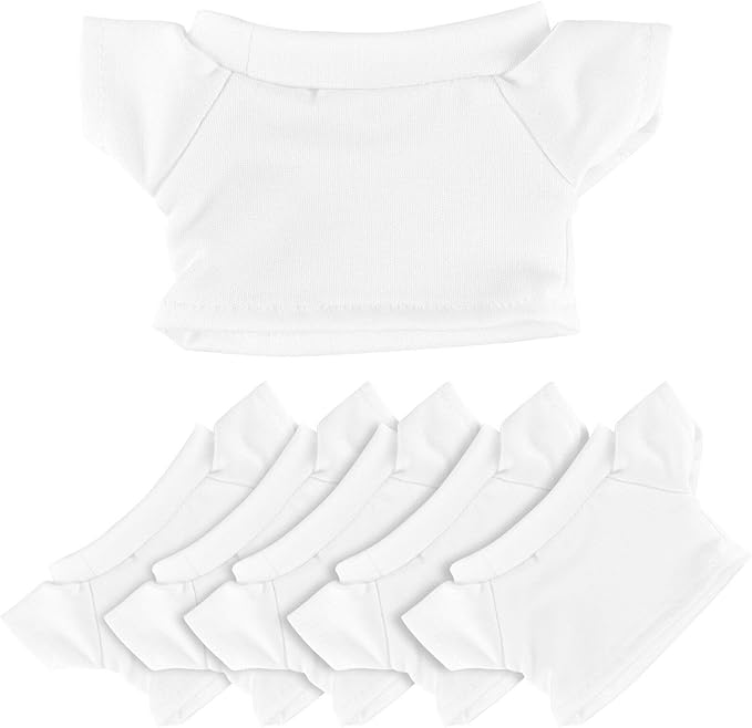UPKOCH Bear T-Shirt for Dolls 6pcs Set Soft Cotton Easy to Wear for Parties and Weddings