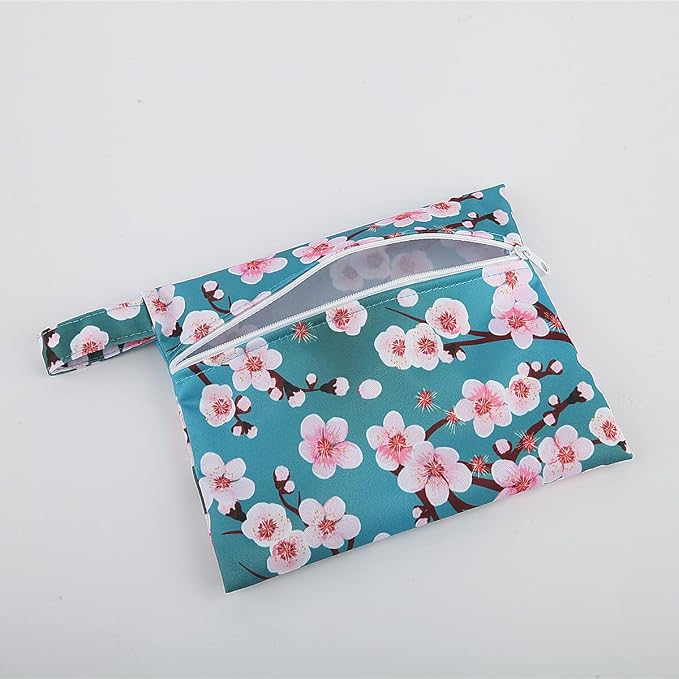 2 Pieces Reusable Mini wet bag for Mama Cloth Menstrual Pads/Breast Pads,7x5.5 Inch(2MN2)