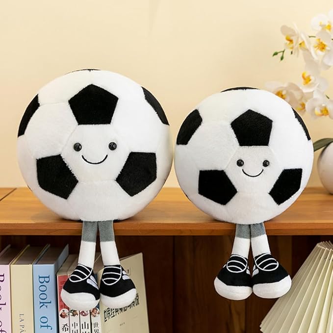 13.7inch Football Plush Toys,Rugby Stuffed Sports Balls Toy,with feet Creative Soccer Doll,Cute Fun Soft Plush Ball,Plush Stuffed Spherical Soft Toys Sports Throw Pillow Cushion Kids Gift (Football)