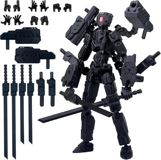 T13 Action Figures Helix Robot 8 Inch, Assembly Completed T 13,3D Printed Robo 13 - The Premium Action Figures for Sci-Fi Enthusiasts (Black)