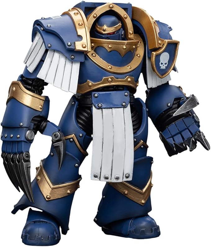 JOYTOY Warhammer 30K The Horus Heresy1/18 Action Figure Ultramarines Cataphractii Terminator Squad Terminator with Lightning Claws Collection Model
