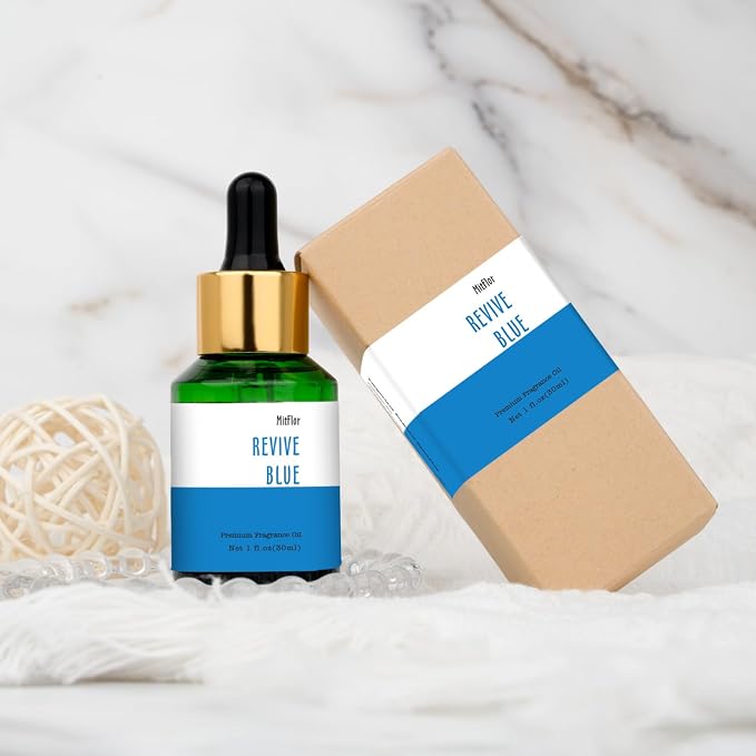 Revive Blue Fragrance Oil, MitFlor Single Scented Oil, Large Size Premium Grade Fragrance Oil for Soap & Candle Making, Aromatherapy Oil, Men & Ocean Scent for Home Fragrance, 30ml