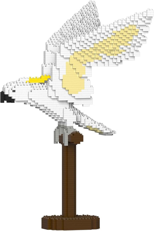 JEKCA Sulphur-Crested Cockatoo 02S | Parrot Plastic Building Blocks | Age 14+