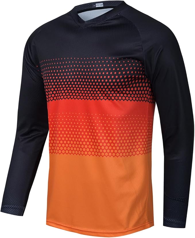 Dirt Bike Jersey for Youth, Kids Mountain Bicycle Shirt Long Sleeve Children Downhill Jerseys for Motorcycle Motocross
