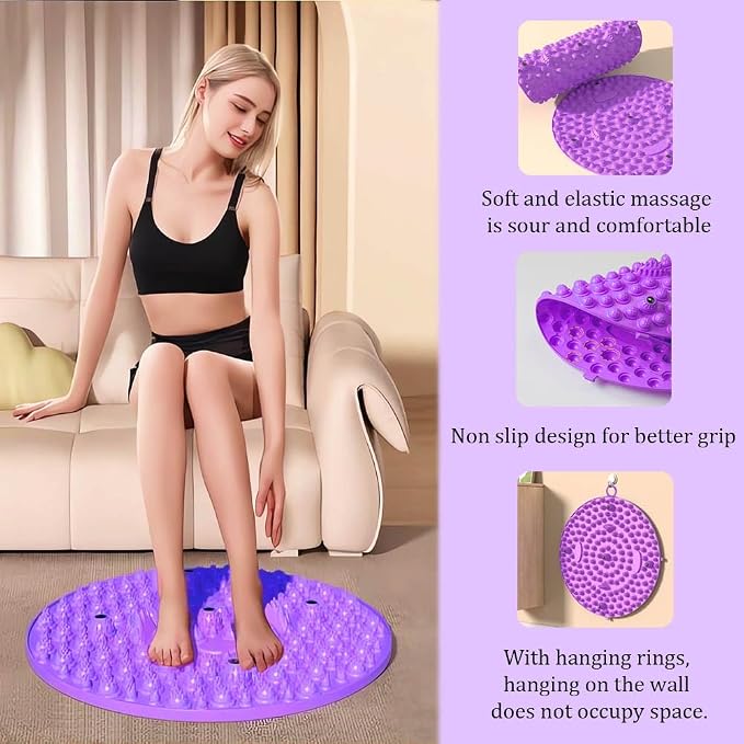 MIUPOO Foot Massage Mat,Relaxation Feet Massage Pad,Acupressure Mat for Feet,Anti Fatigue Walk Stone Acupoint Mat