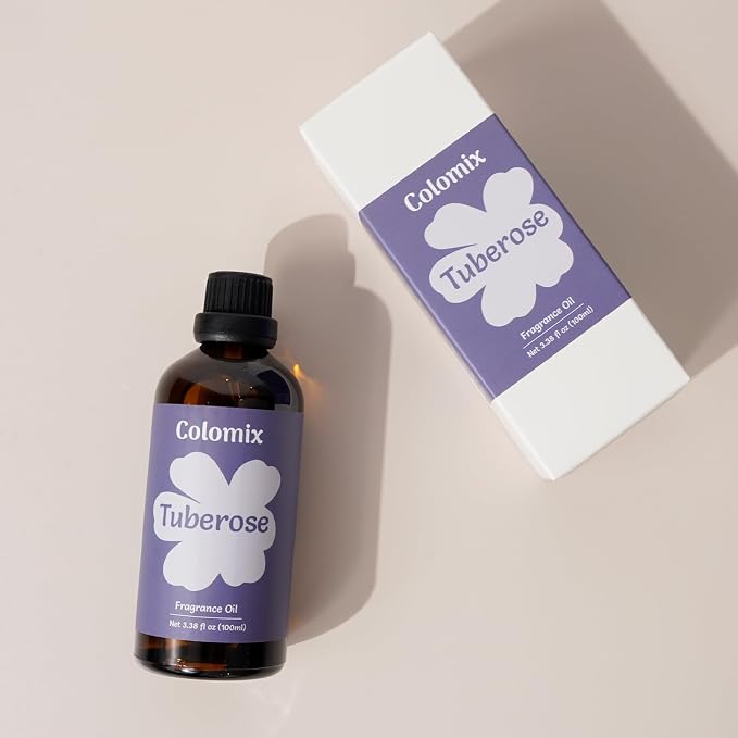 Premium 100ml Tuberose Fragrance Oil, Essential Oils for Diffusers for Home, Long-Lasiting Scented Oil for Candle Making, Soap Supplies and Tuberose Pefume and More, Spring Aroma Oil Gifts