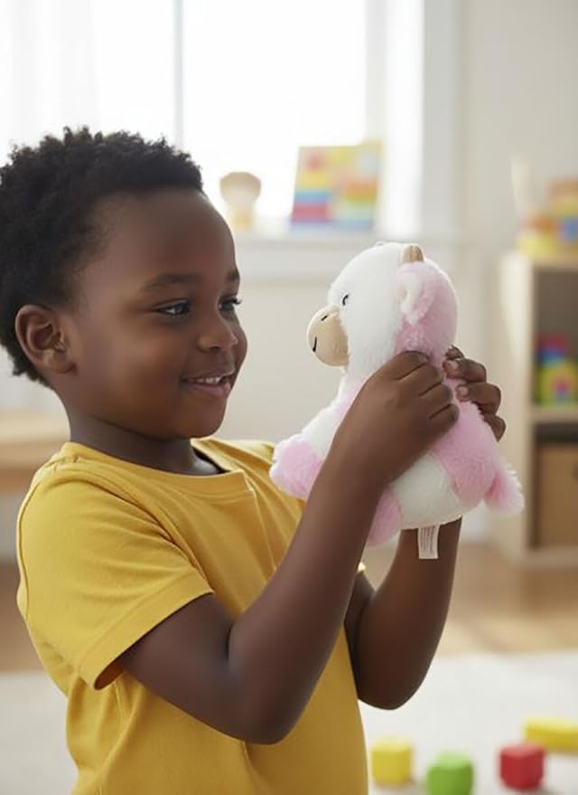 Cute Cow Plush Stuffed Animal Doll Toy 8 inch for Girls Boys (Siting Cow Light Pink)
