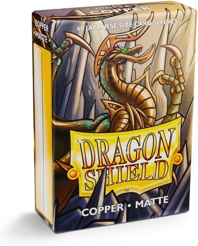 Dragon Shield | Japanese Size Card Matte Sleeves | 60 CT - Smooth & Tough Premium TCG Sleeves - Compatible with Yu-Gi-Oh, Naruto, Cardfight & Vanguard | Copper