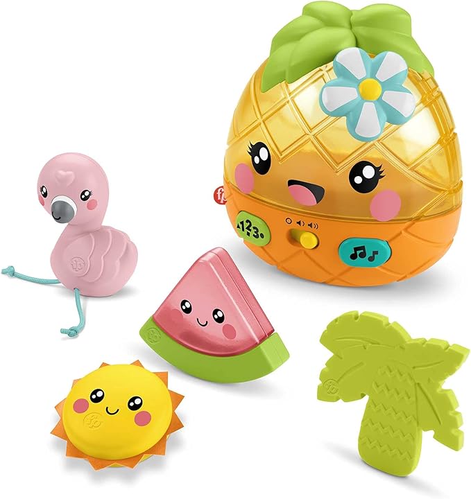 Fisher-Price Paradise Pals Magical Lights & Tunes Pineapple, electronic learning toy with music and lights for baby ages 6-36 months (Amazon Exclusive)