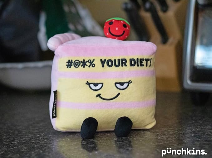 Cake Plushie - Screw Your Diet Funny & Sassy Food Plush Toy for Gifting