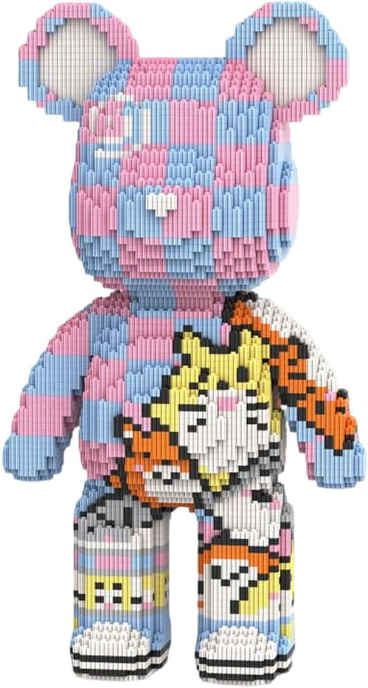 DAHONPA Animal Graffiti Cat Bear Micro Building Blocks Set (7220 Pieces) with Storage Drawer, Gift for Adults and Kids