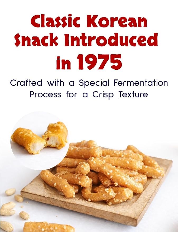 Matdongsan Korean Honey Peanut Snack, Sweet & Crunchy Peanut Coated Biscuit, 155g (5.47 oz)