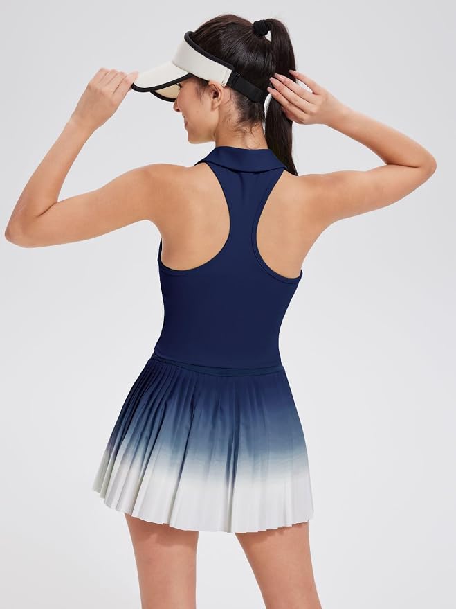 AFZ Golf Outfits for Women Preppy Golf Dress Clothes Athleisure Tennis Skirt and Top Sets