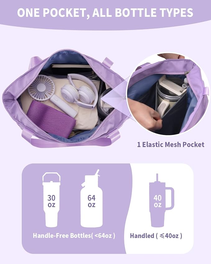 sportsnew Yoga Mat Bag Tote Yoga Gym Bags For Women Men with Waterproof Wet Pocket & Hook-and-loop, Quick Access Storage Yoga Mat Bag Carrier