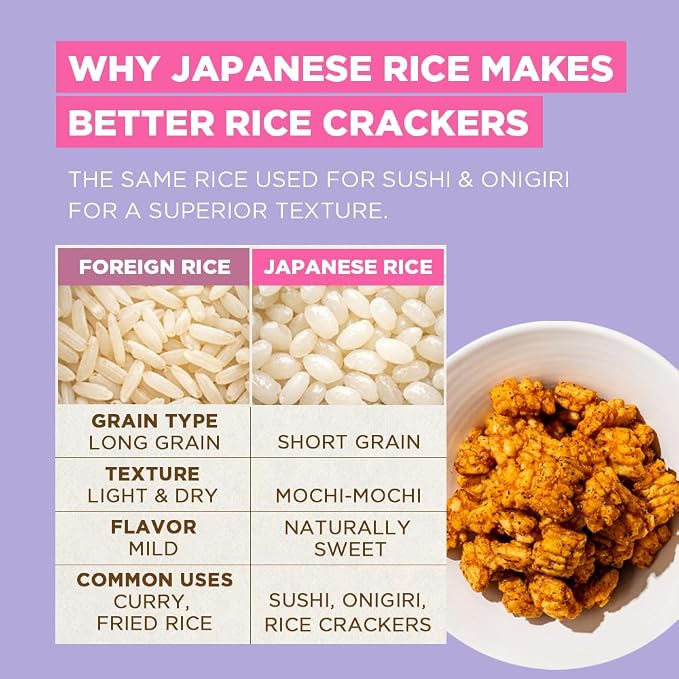 Mochi Rice Nuggets, Black Pepper Rice Crackers, No MSG, 4.9 oz (140 g)