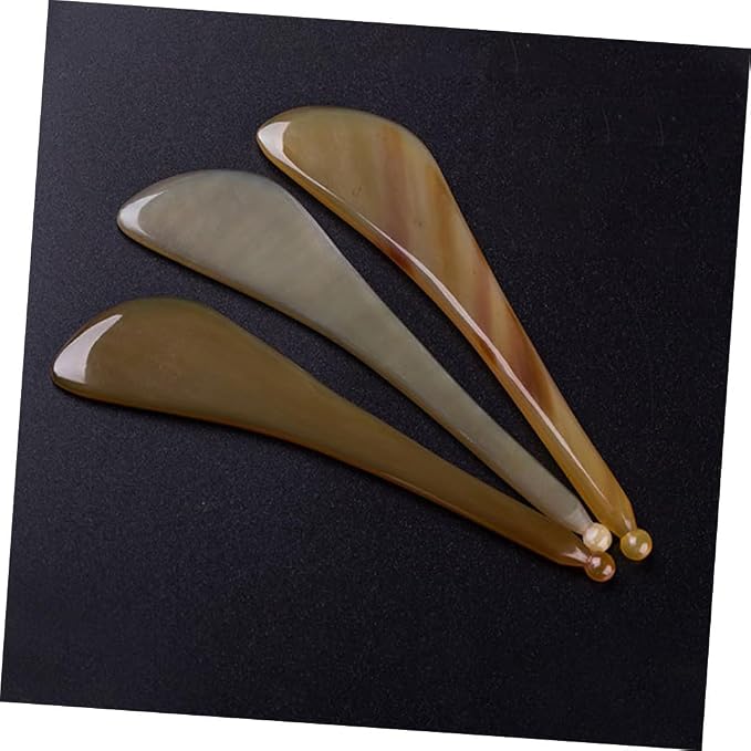Beaupretty 2pcs Manual Scraping Plate Smooth Gua Massage Tool for Face Eyes Finely Polished Lightweight and Comfortable to Use for Relaxation and Skin Care