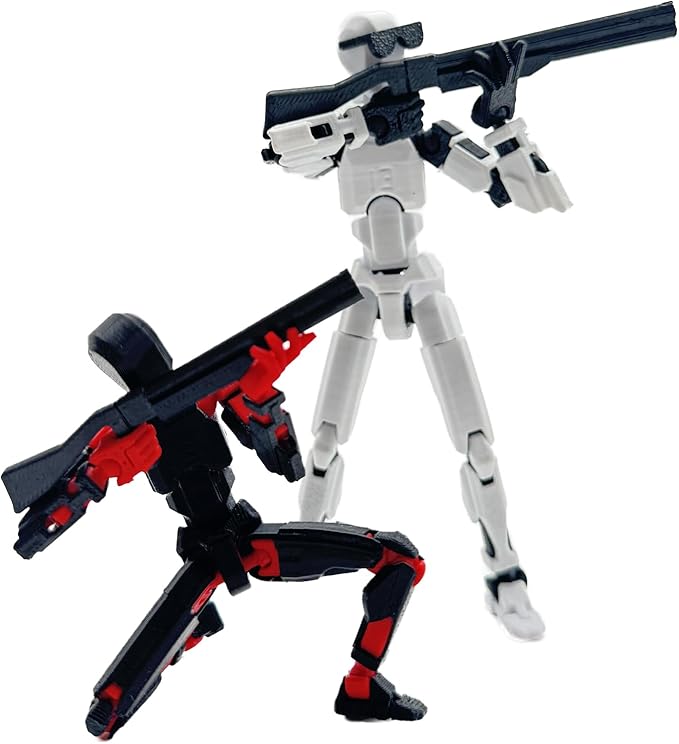 3D Printed 5.54-inch Multi-Jointed Action Figures Dummy13, Full Body Mechanical Movable Toy, Multiple Accessories, Hand Painted Figure, Desk Decoration, Creative Gifts (Sport-set2)