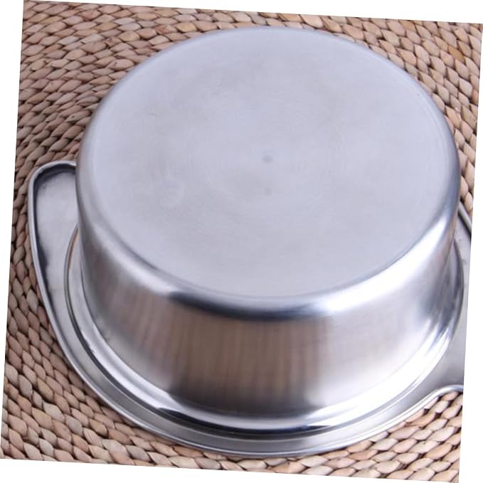 1pc Food-grade Stainless Steel Hot Pot for Induction Cooker Stewpot Without Lid for Dining and
