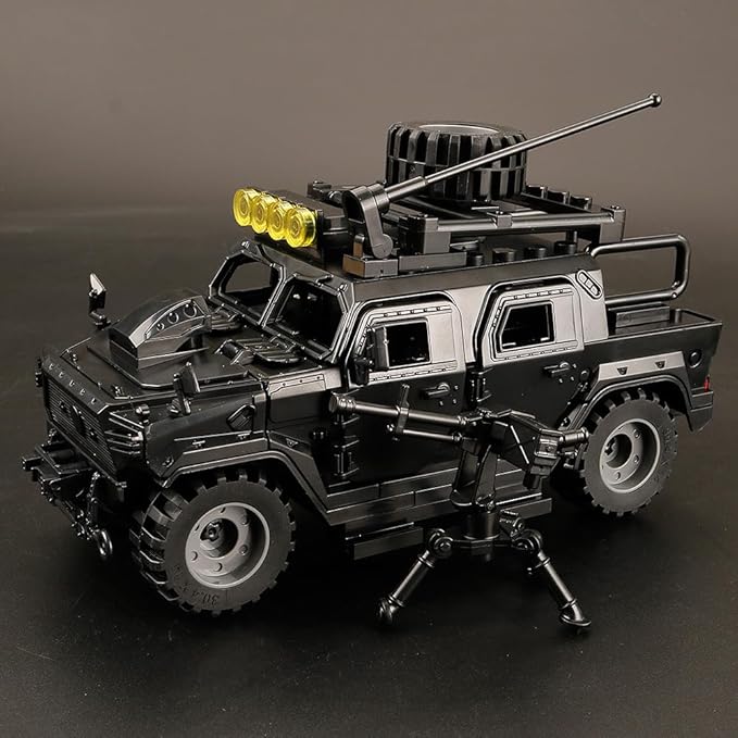 Military Car Building Blocks Toy Set, 2 in 1 Style Bricks Car, Battle Building Blocks Compatible with Major Brand