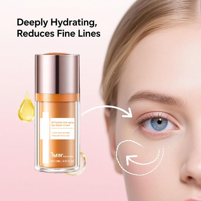 Eye Cream, Papafeel 5D Peptide Eye Cream for Dark Circles, Daily Wrinkle Anti-Aging Cream, Lightweight Eyes Moisturizer for Delicate Skin Under Eyes Hydration, Hydrate Moisturize