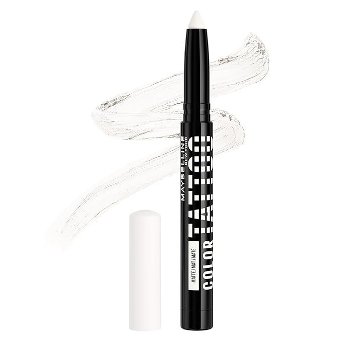 MAYBELLINE Color Tattoo Longwear Multi-Use Eye Shadow Stix, All-In-One Eye Makeup for Up to 24HR Wear, I am Unmatched (Matte White), 1 Count