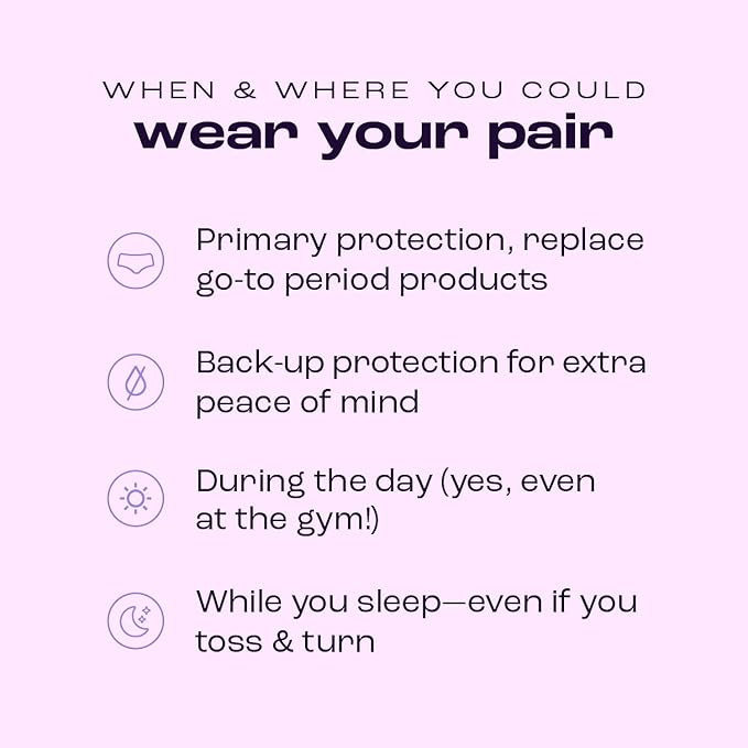Bambody Absorbent Hipster for Light Flow, Sporty Period Panties for Women & Teens - Comfortable & Soft Protective Active Wear