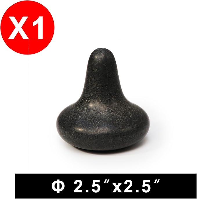 Master Massage Mushroom Shaped Basalt Hot Massage Stone Kit with Trigger Point- Pressure Point and Acupressure Tools - Deep Tissue Relaxation and Reflexology Massage Set (1 Piece)