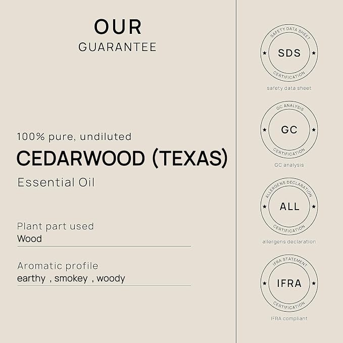 VINEVIDA Cedarwood (Texas) Essential Oil - Gallon Cedarwood (Texas) Oil Undiluted - Bulk Gallon Essential Oil for Soap Making