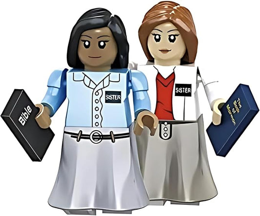 Brick'Em Young LDS Sister Missionary Figurine Set
