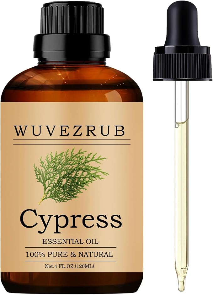 Cypress Essential Oils, 120ML Pure and Natural Essential Oil for Aromatherapy Diffuser - Cypress /4 Fl Oz