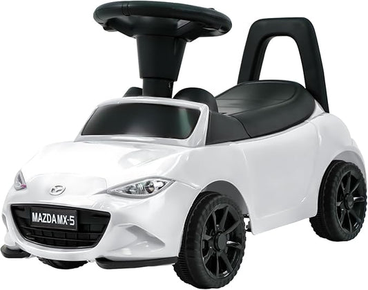 HEIMILI Kids Push Car,Foot-on-Floor Toy, Ride-On Toy with Anti-Slip Wheels, Bumper Guards for Fun & Safety (White)