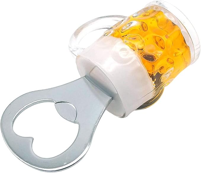 Creative Acrylic Beer Bottle Opener Beer Mug Shape Bottle Opener Kitchen Accessories Fridge Magnets (C)