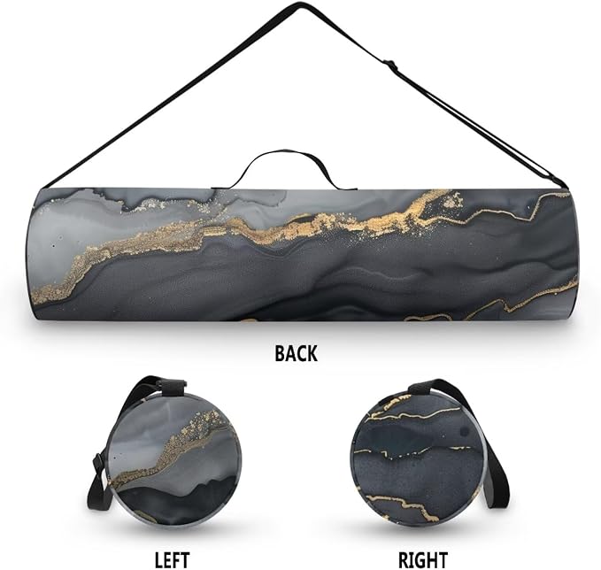 Yoga Mat Bag with Adjustable Shoulder Strap and Handle Zipper, 30in Wide x 6.3in Diameter for Yoga Mat Storage