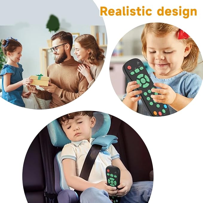 Baby TV Remote Control Toy with Light and Sounds, Kids Musical Early Education Learning Realistic Toddler Remote Toys for Preschool Infant Toddlers Boys Girls Child 6M+