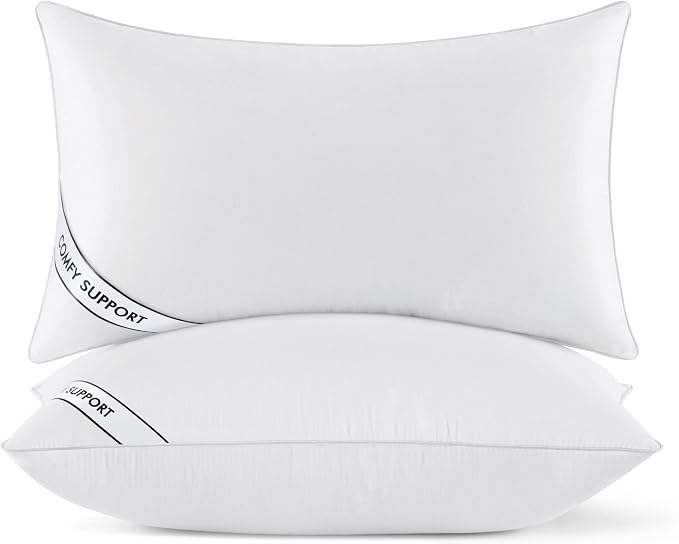 MIULEE 12x20 Pillows Inserts Pack of 2, Down Alternative Virgin Filling | Decorative Pillow Insert, Comfy Support Throw Pillows for Sofa Couch Bed