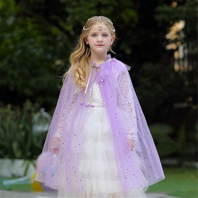 FKKFYY Rainbow Cape Cloak for Girl Princess