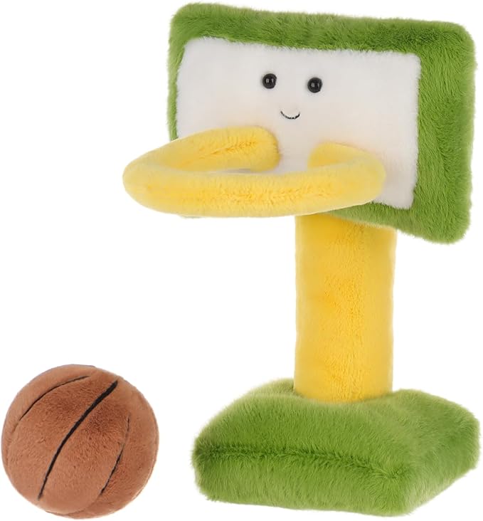 Apricot Lamb Happy Basketball Stuffed Animals for Kids, Soft Cute Plush Toys for Baby Girl and Boy, Fluffy Happy Basketball 10.3 Inches