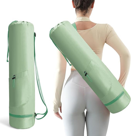 Yoga Mat Bag, Yoga Bag with Adjustable Strap and Pockets for Women & Men, Lightweight Carrier for Yoga, Workout, Outdoor Use