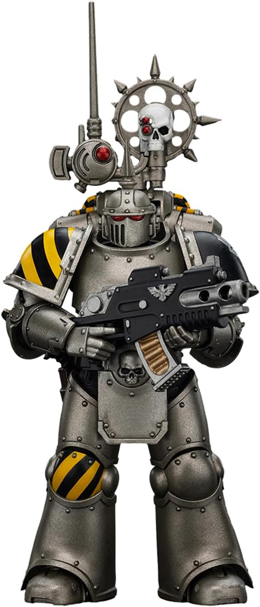 JoyToy Warhammer 40K Genuine License 1:18 Action Figure, lron Warriors MKlIl Tactical Legionary with Nuncio-vox, 4.96 in Collectible Action Figures