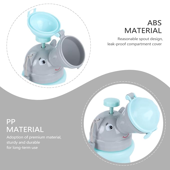 Toyvian Portable Urinal Bottle for Boys, Blue Portable Car Potty with Leakproof Design, Travel Urinal for Suitable for Outdoor and Car Use